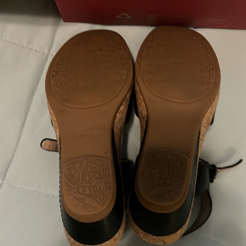 Dansko Black Leather Sandals - Picture 3 of 5
